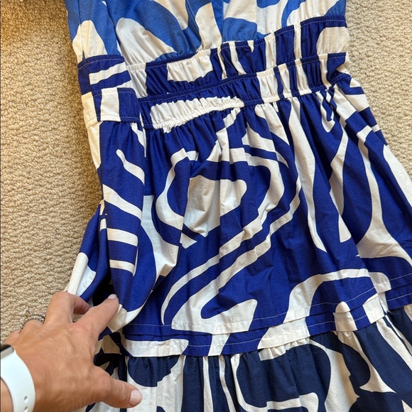 Anthropologie Blue and White Somerset Women's Dress Sz S - Picture 5 of 9
